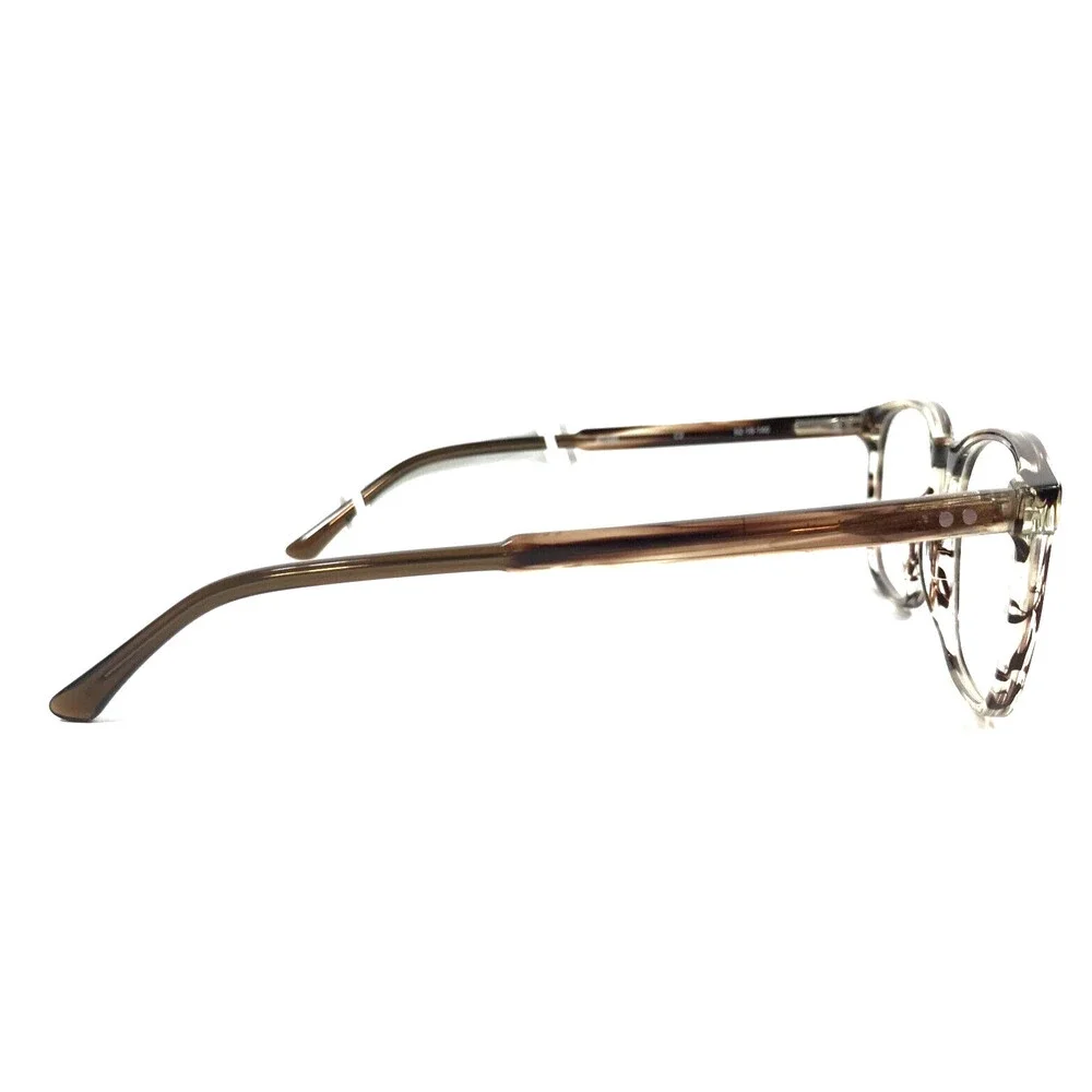 Adin Thomas Eyeglasses Frames AT-560 C2 Coffee Demi Striped Full Rim 52-18-140